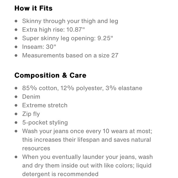 Levi’s Mile High Super Skinny Jeans in Dark Wash - Picture 5 of 7